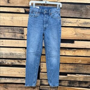 Gap Women’s Cheeky Straight High Rise‎ Buttonfly Jeans Size 25|0 Regular